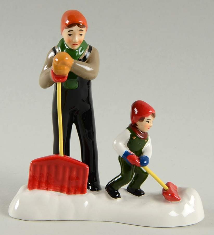 Snow Village It Takes Two To Shovel A Villg - With Box Bx1245 by Department 56-1