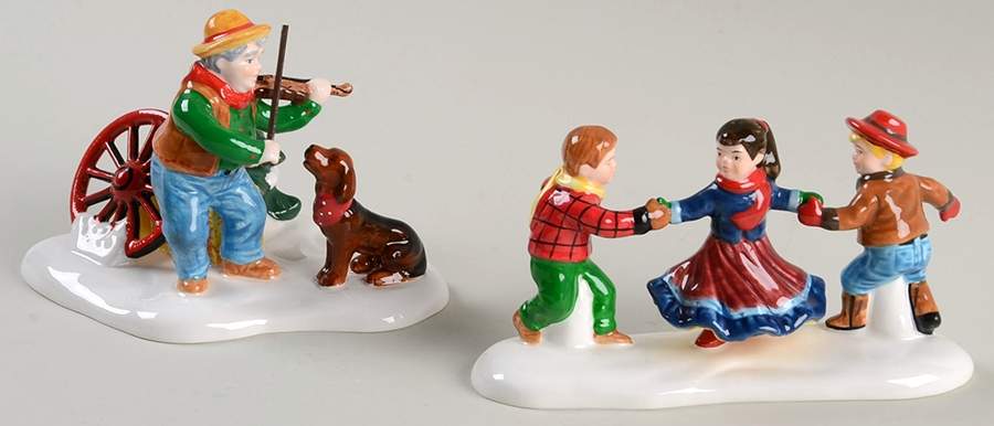 Snow Village At The Barn Dance...Set Of 2 - No Box by Department 56-1