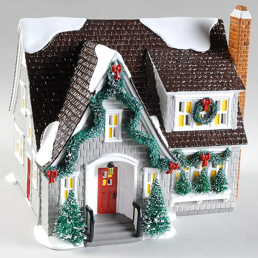 Snow Village Lynnhaven - Gray Catalog House Series - With Box Bx1133 by Department 56-1