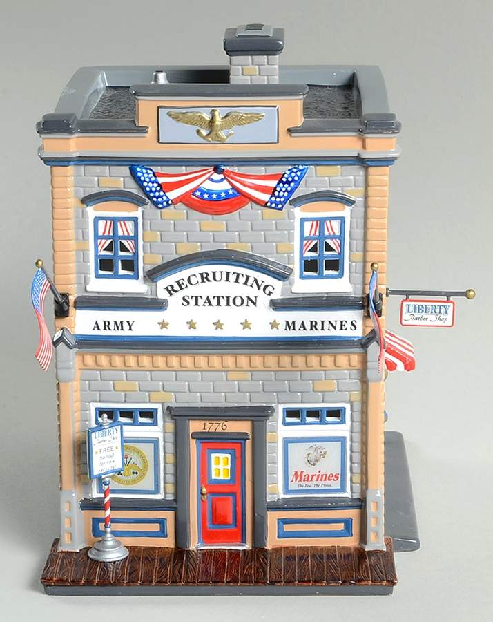 Snow Village Armed Forces Recruiting Statio - Nb815, No Box by Department 56-1
