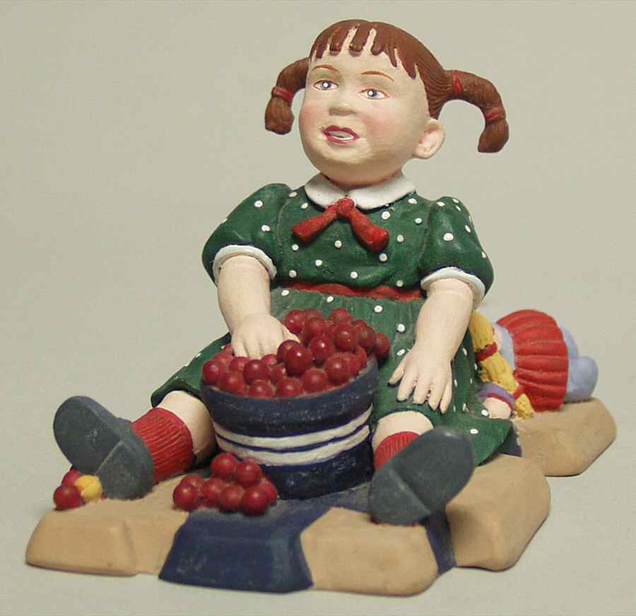 All Through The House Caroline Stringing Cranberries - No Box by Department 56-1