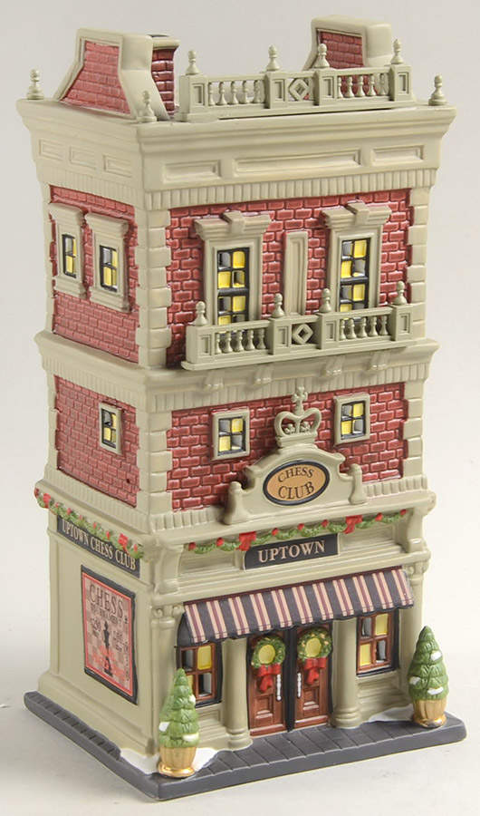 Christmas In The City Uptown Chess Club - Boxed by Department 56-1