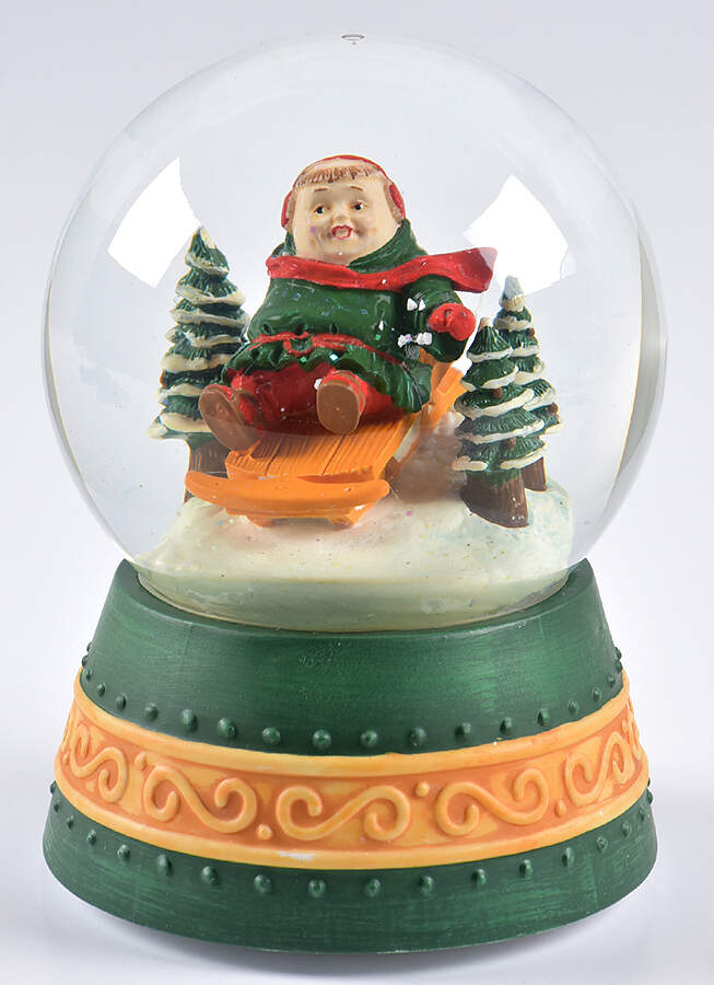 Merry Makers Solomon-The Sledder-Waterglobe - Boxed by Department 56-1