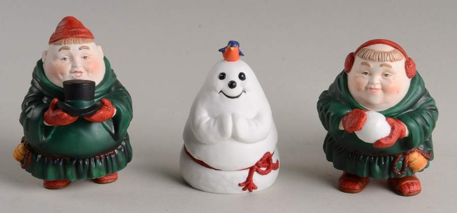 Merry Makers Seymour, Seigfried, & Snowman - No Box by Department 56-1