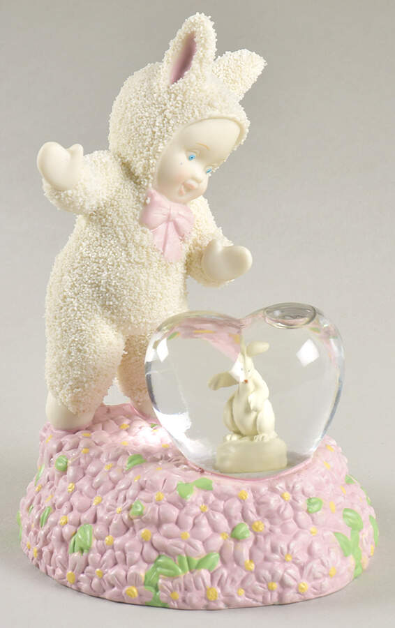 Snowbunnies Bunny In My Heart-Waterglobe - With Box Bx245 by Department 56-1