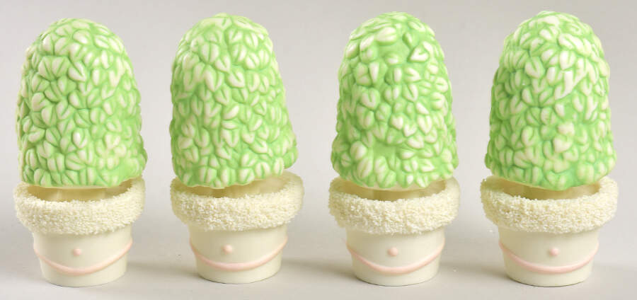 Snowbunnies Shrubs-In-A-Tub-Set Of 4 - Boxed by Department 56-1