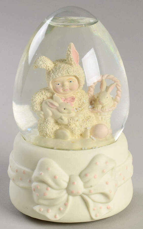 Snowbunnies Rock-A-Bye Bunny - Waterglobe - No Box by Department 56-1