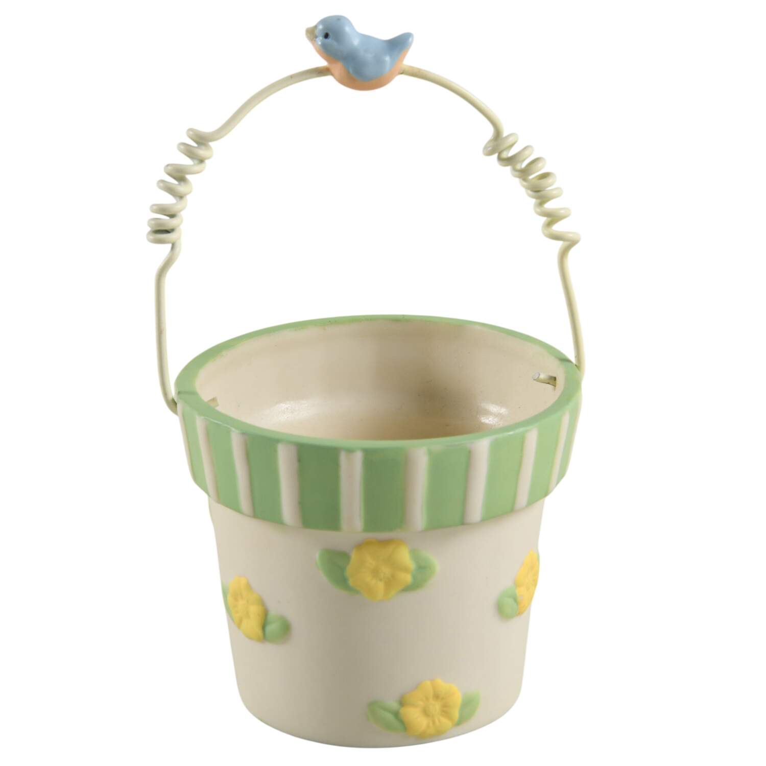 Snowbunnies Flower Pot Candle - Green - No Box Nb181a by Department 56-1
