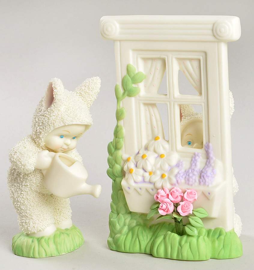 Snowbunnies Watching The Garden Grow-Set Of 2 - Boxed by Department 56-1