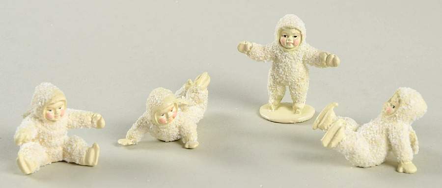 Snowbabies-Miniature All Fall Down-Set Of 4 - Boxed by Department 56-1