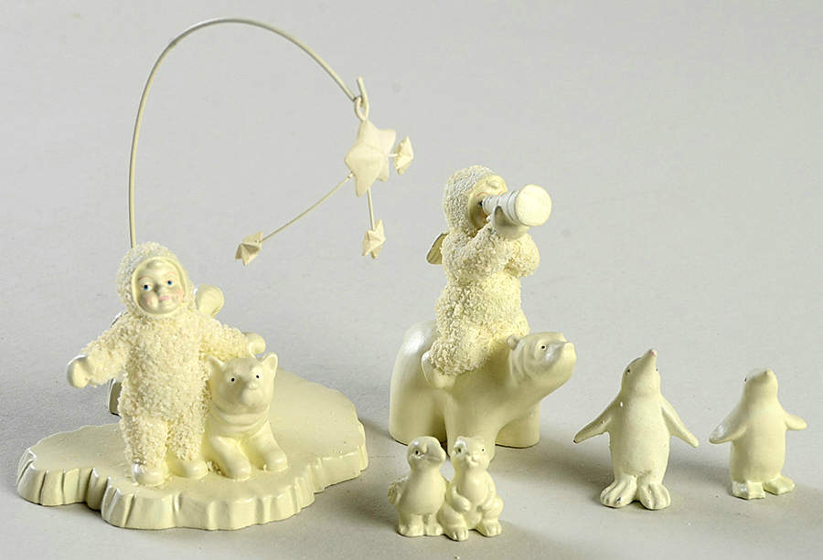 Snowbabies-Miniature Wish Upon A Falling Star-Set Of 6 - No Box by Department 56-1