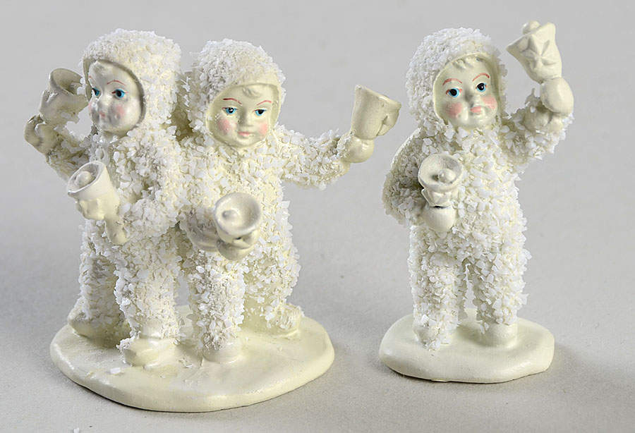 Snowbabies-Miniature Let's All Chime In-Set Of 2 - No Box by Department 56-1
