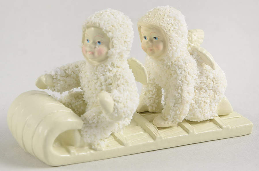 Snowbabies-Miniature Down The Hill We Go-Set Of 2 - No Box by Department 56-1