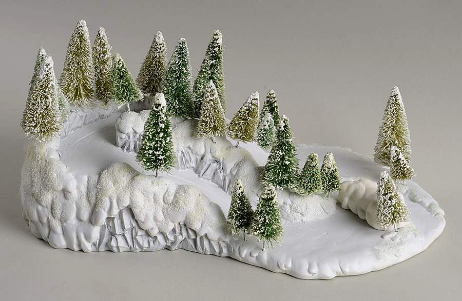 Snowbabies-Miniature Frosty Frolic Land-22 Trees & Rock - No Box 49a by Department 56-1