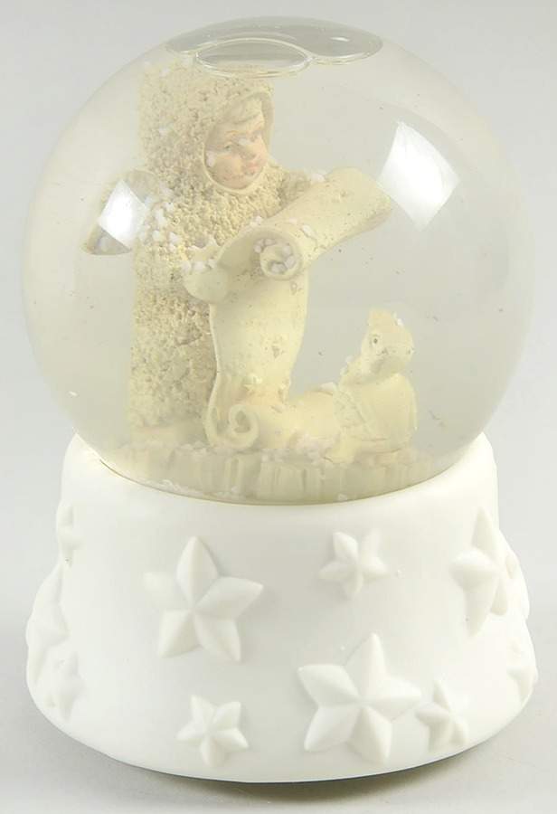 Snowbabies Waterglobe Are You On My List-Musical - Boxed by Department 56-1