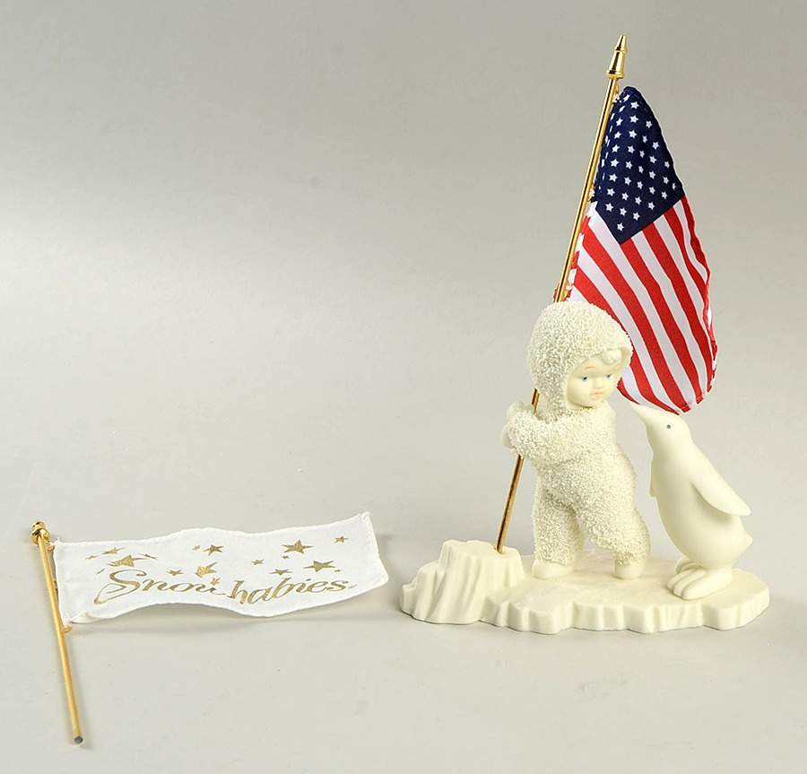 Snowbabies It's A Grand Old Flag-Us Flag - Boxed by Department 56-1