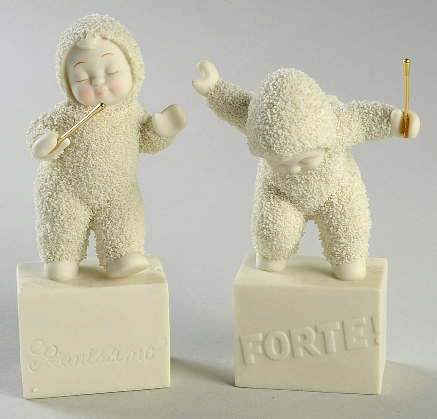 Snowbabies Make Your Own Kind Of Music-Set Of 2 - With Box Bx691 by Department 56-1