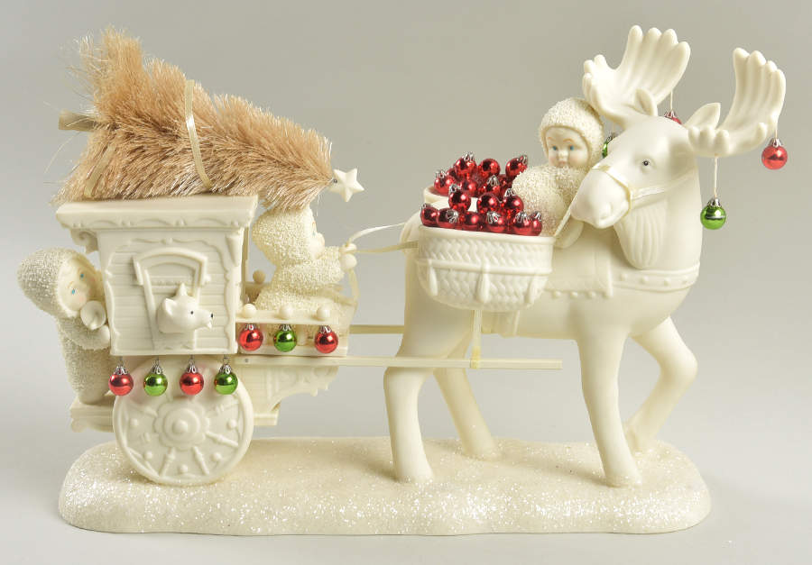 Snowbabies Christmas Caravan-Silver Tree - No Box by Department 56-1