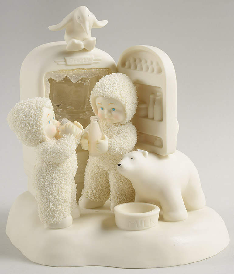 Snowbabies Midnight Snack-Lighted - With Box 233 by Department 56-1