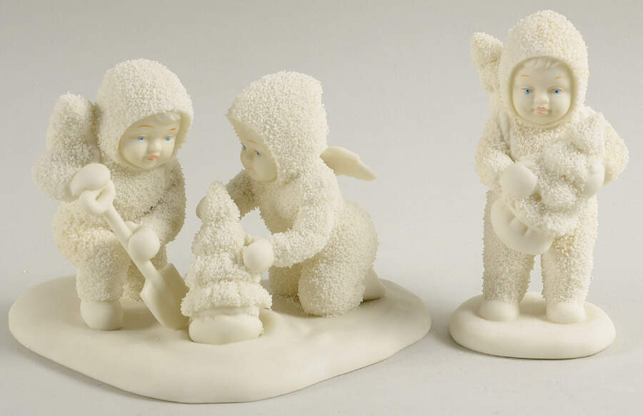 Snowbabies We'Ll Plant The Starry Pines-Set Of 2 - Boxed by Department 56-1