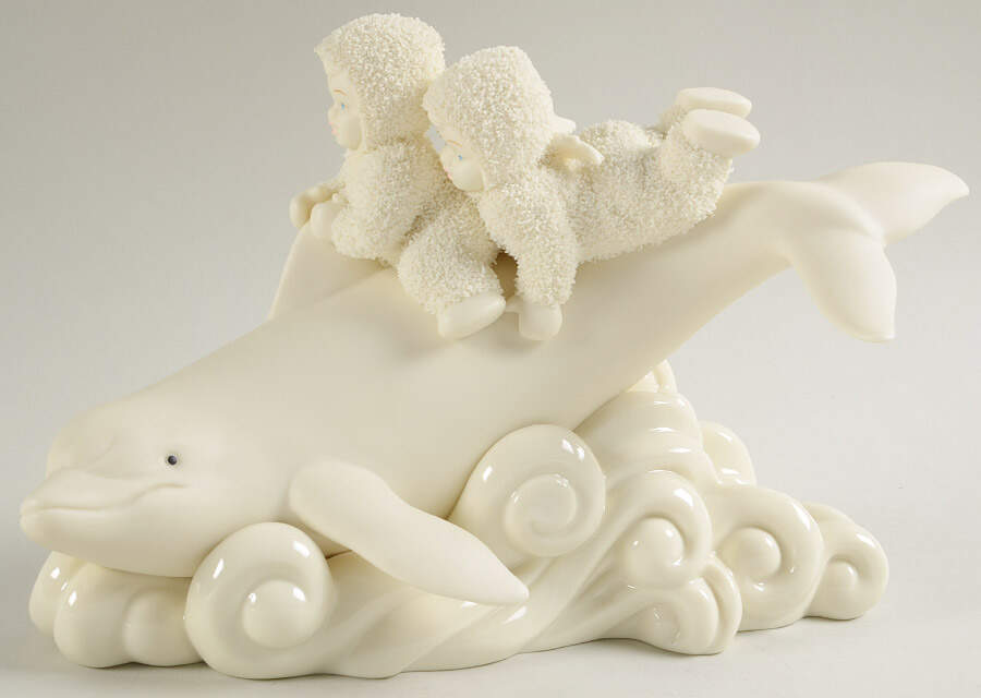 Snowbabies Ride The Wave-Dolphin - Boxed by Department 56-1