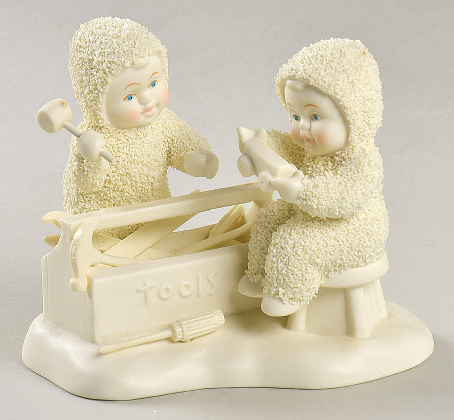 Snowbabies It's Grampa's Toolbox - Boxed by Department 56-1