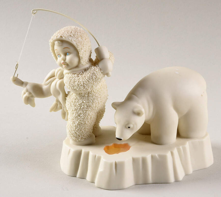 Snowbabies Hooked On Fishing - Boxed by Department 56-1