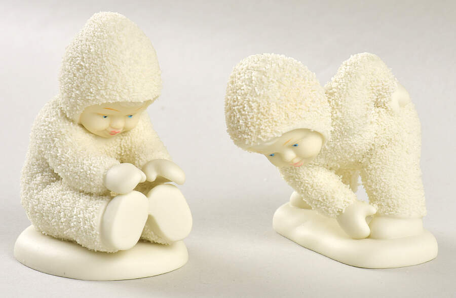 Snowbabies I Can Touch My Toes-Set Of 2 - Boxed by Department 56-1