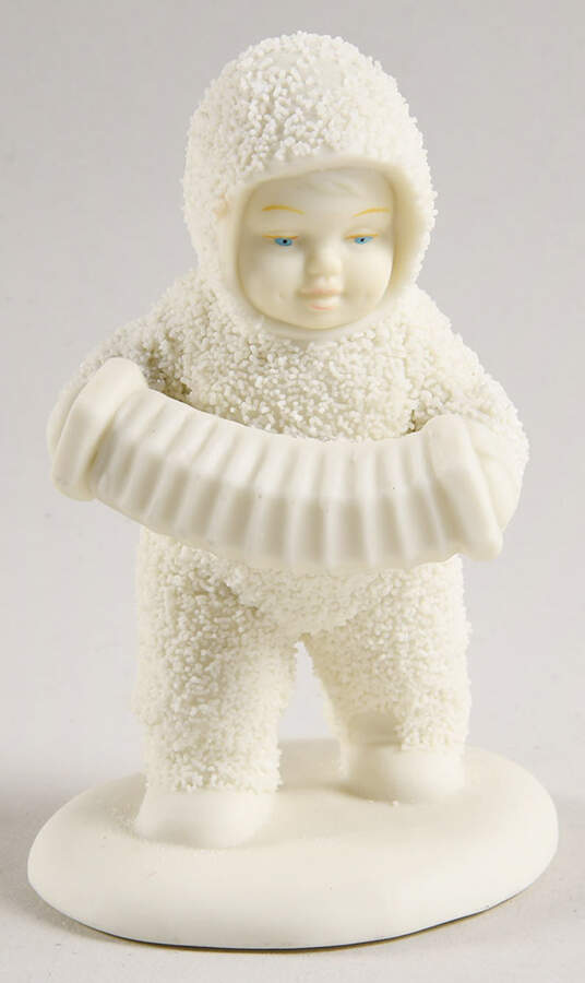 Snowbabies Dancing To A Tune-Accordion - No Box 37b by Department 56-1