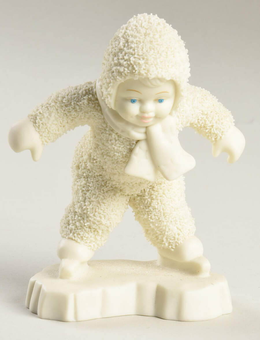 Snowbabies Boy Skating  - No Box by Department 56-1