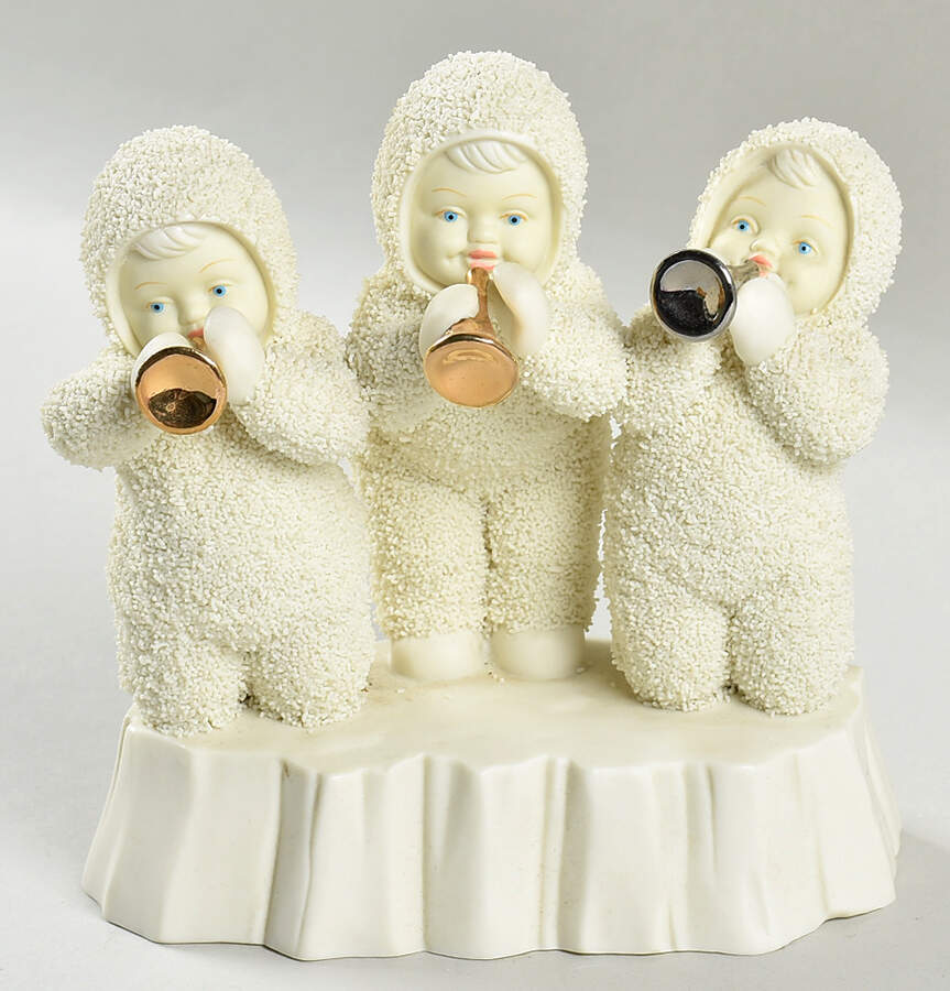 Snowbabies Three Tiny Trumpeters Only - No Box by Department 56-1