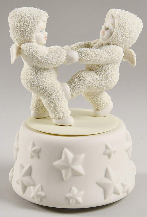 Snowbabies Swing Your Partner-Music Box - With Box Bx939 by Department 56-1