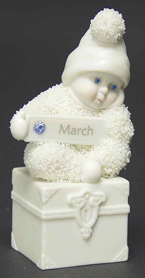 Snowbabies Smile To Treasure-March-Aquamarine - Boxed by Department 56-1