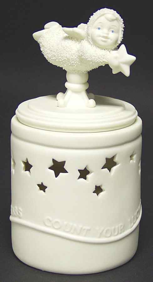 Snowbabies Count Your Lucky Stars-Candle - Boxed by Department 56-1
