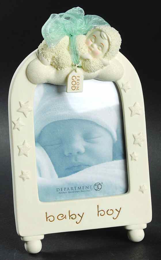 Snowbabies From God-Baby Boy Frame - Boxed by Department 56-1