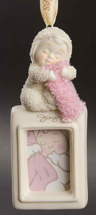 Snowbabies Baby Blanket Frame-Pink-Joy - With Box Bx317 by Department 56-1