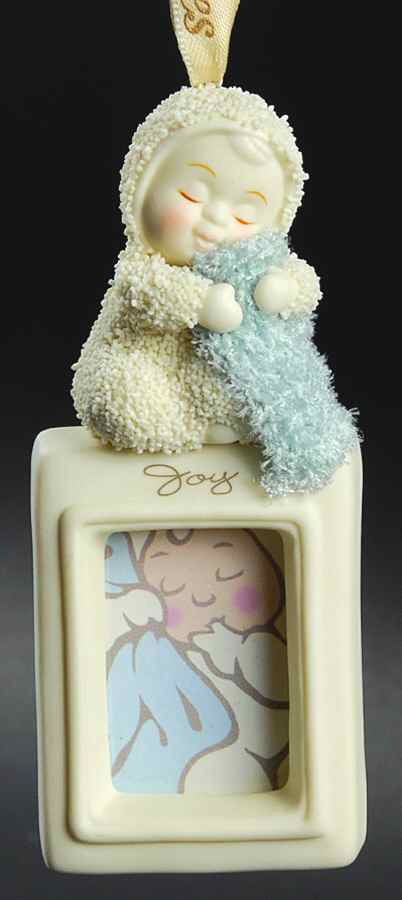 Snowbabies Baby Blanket Frame-Blue-Joy - With Box by Department 56-1