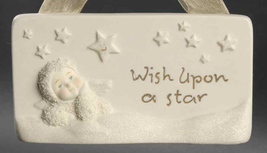 Snowbabies Wish Upon A Star Plaque - Bx361 With Box by Department 56-1