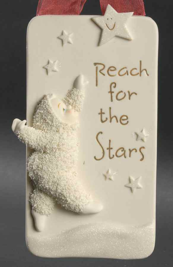 Snowbabies Reach For The Stars Plaque - With Box Bx362 by Department 56-1