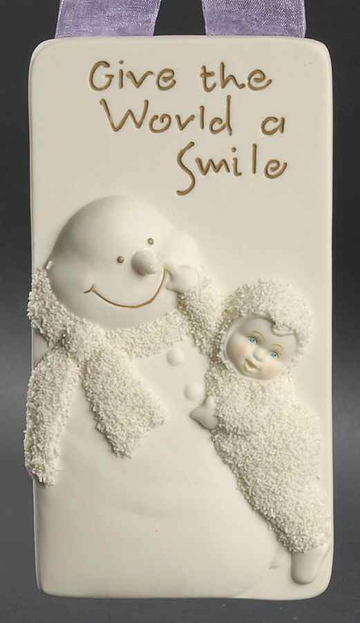 Snowbabies Give The World A Smile Plaque - Bx363 With Box by Department 56-1