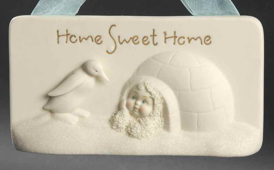 Snowbabies Home Sweet Home Plaque - No Box by Department 56-1