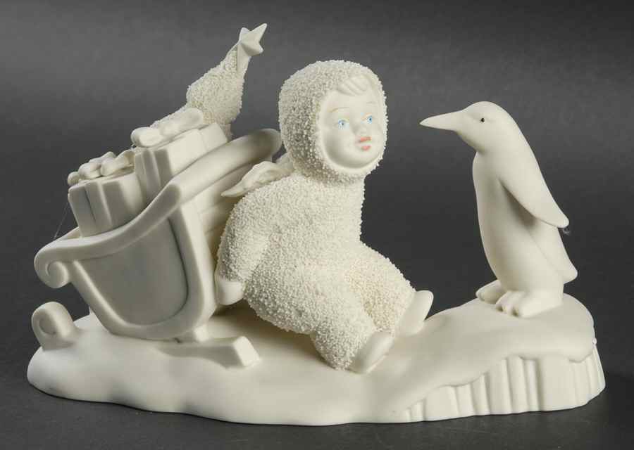 Snowbabies Stuck In The Snow - Bx393 With Box by Department 56-1