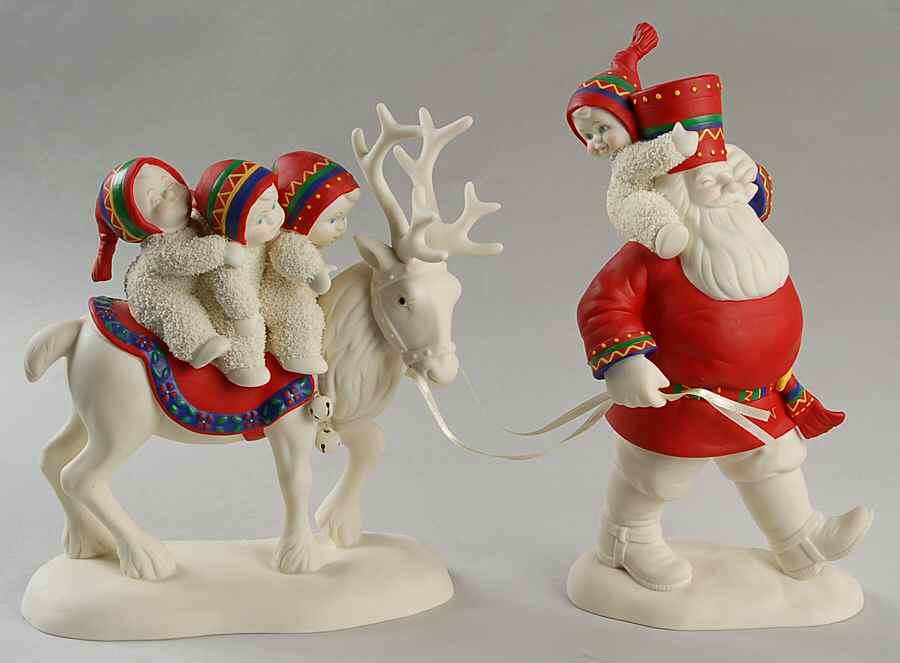 Snowbabies Santa's Reindeer Rides - Boxed by Department 56-1