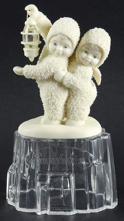 Snowbabies Friends Light The Way - With Box Bx417 by Department 56-1
