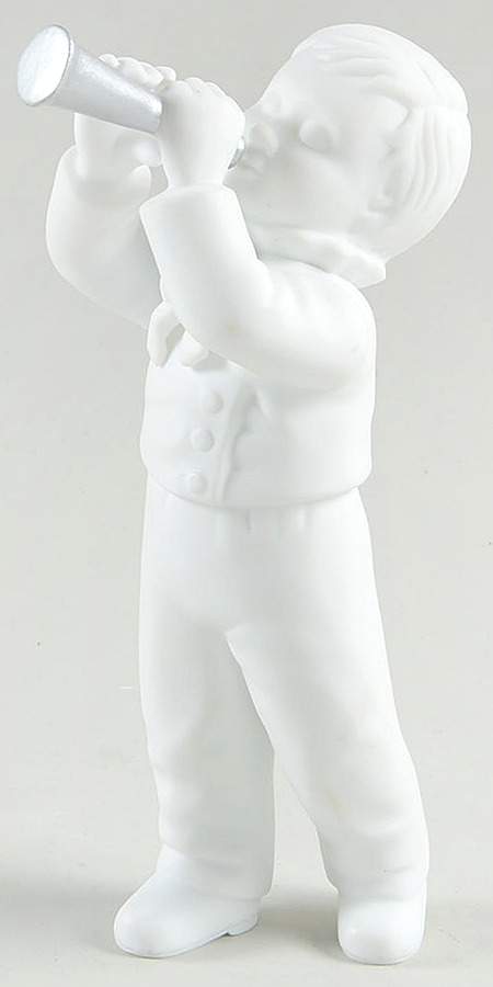 Winter Silhouettes-Porcelain Boy With Horn - No Box by Department 56-1