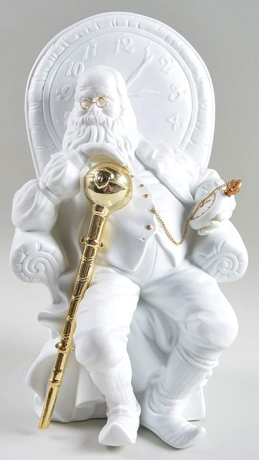 Winter Silhouettes-Porcelain Father Time-Music Box - Boxed by Department 56-1