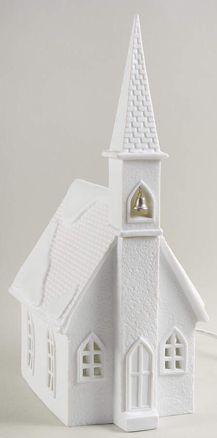 Winter Silhouettes-Porcelain Lighted Church - Boxed by Department 56-1