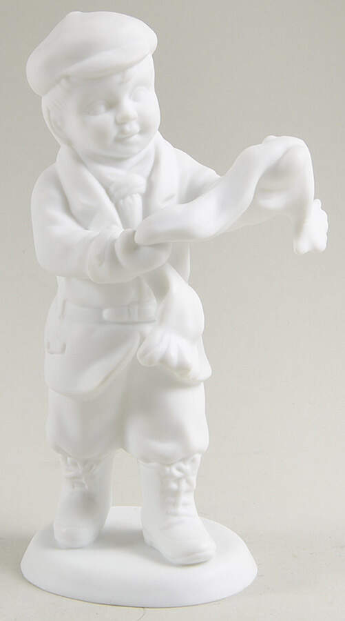 Winter Silhouettes-Porcelain Boy With Scarf - Nb Box 106b by Department 56-1
