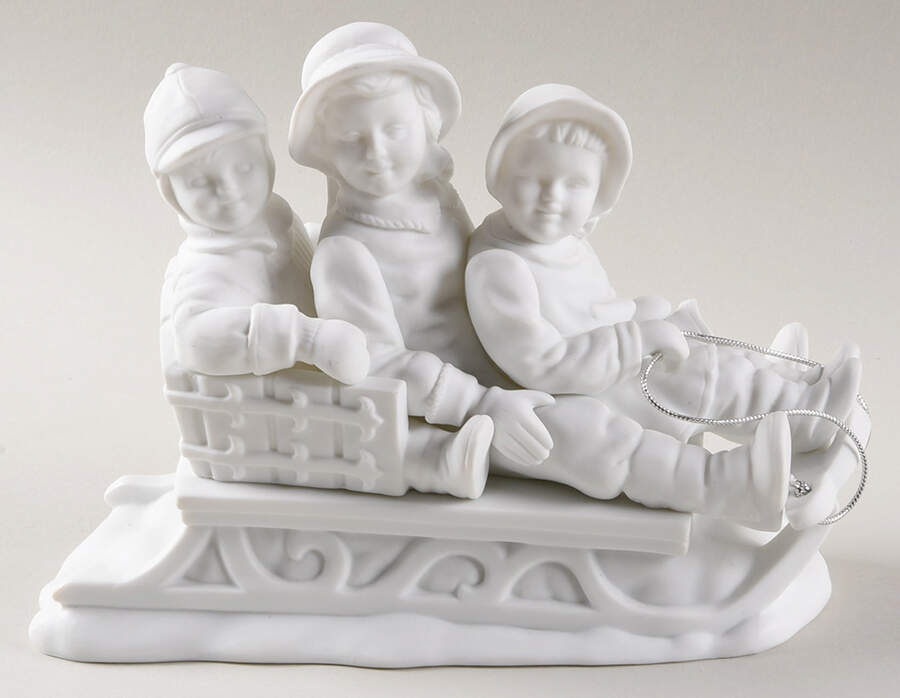Winter Silhouettes-Porcelain Sliding In The Snow - Boxed by Department 56-1