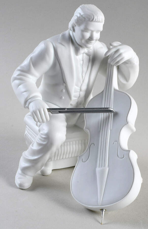 Winter Silhouettes-Porcelain Concerto Cellist - No Box 42 by Department 56-1